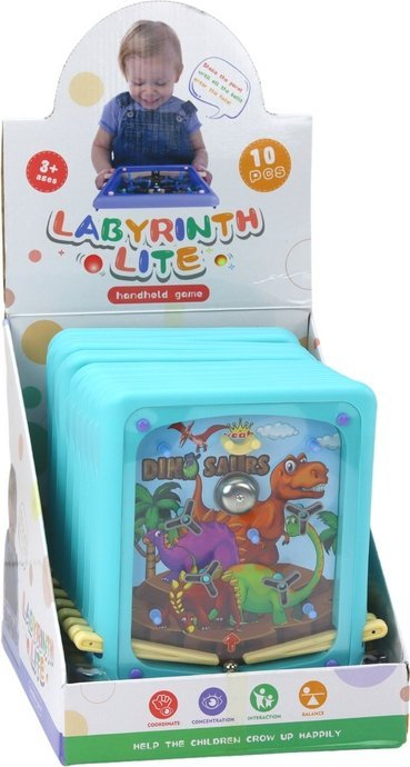 Lodër tavoline L-Toys Flipper Dinosaurs, lojë arkade, 24.5x21 cm, blu