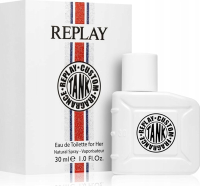 Parfum Replay Tank Custom for Her, EDT, 30ml, i bardhë