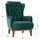 Fotelje bergere Bennington, kadife, 75x100x100 cm, jeshile Cypress
