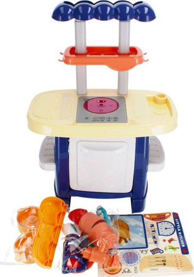 Kuzhinë lodër JD Toys My Little Kitchen, 28 pjesë, me drita dhe zhurma, shumëngjyrëshe