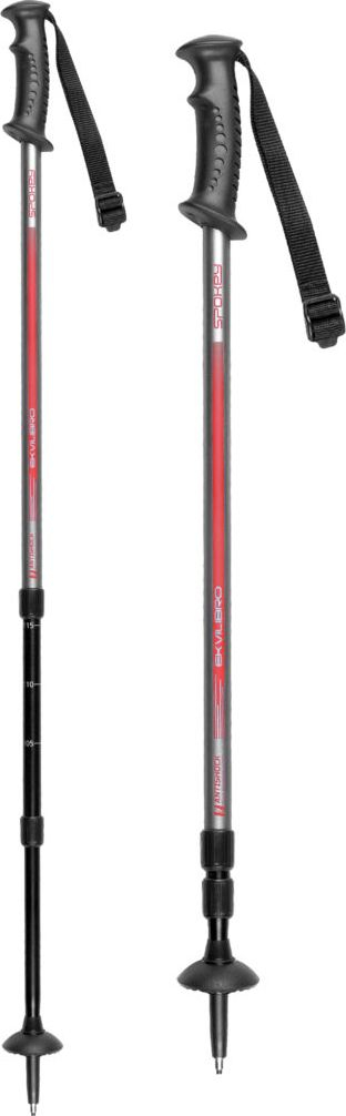 Shtylla trekking Spokey Ekvilibro, me antishock, 105-135 cm, gri