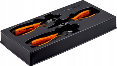 Set darash Bahco 9897G/3, 3 copë, me doreza rehatçe, portokalli