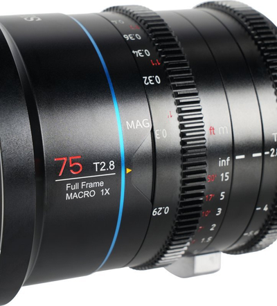 Objektiv cine Sirui Jupiter 75mm T2.8, macro 1:1, mount PL, i zi