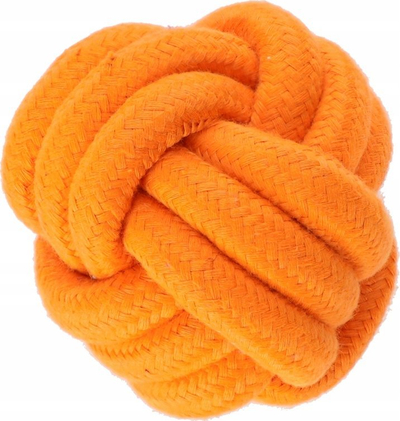 Lodër për qen Dingo Dog Toy 30083, top pambuku 8.5 cm, portokalli