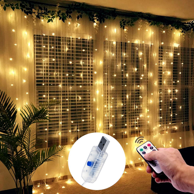 Perde dritash LED Maclean MCE413, 3x3 m, 300 LED, dritë e ngrohtë