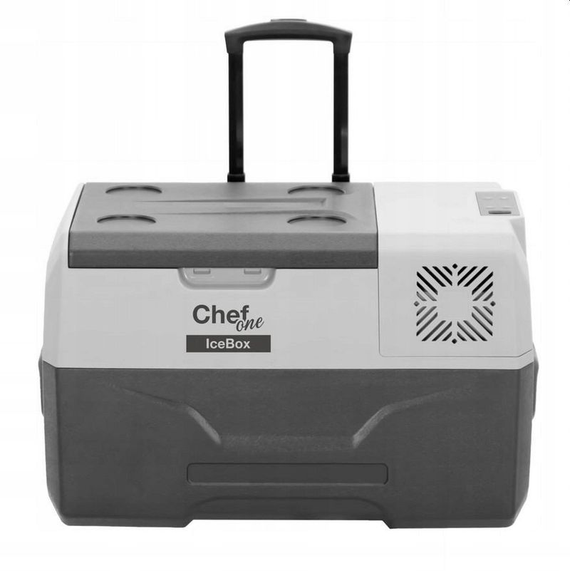 Frigorifer portativ ChefOne IceBox CX30, 30L, kompresor 12V 24V 240V, gri