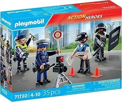 Set lodrash Playmobil Action Heroes Police 71730, figura policësh, me aksesorë