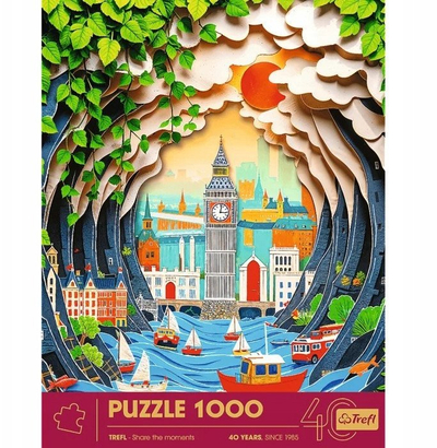 Puzzle Trefl London, 1000 copë, shumngjyrësh