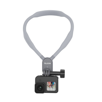 Mbajtëse qafe për kamerë sportive Telesin Neck Strap Mount, për GoPro Hero 10 4, gri