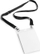 Badge qafe Durable Event Badge A6, me mbajtëse transparente, i zi