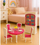 Set ngrënieje për kukulla Dining Set For Dolls, tavolinë dhe karrige, bufet me enë, rozë e bardhë