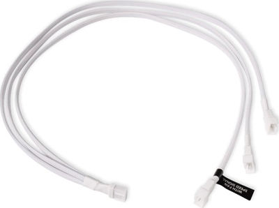 Kabllo Y Alphacool 18727, 4-Pin në 3x 4-Pin PWM, 60cm, e bardhë