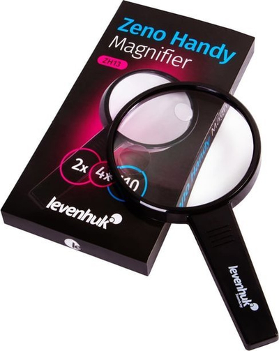 Lupë dore Levenhuk Zeno Handy ZH13, zmadhim 2x 4x 10x, plastike, e zezë