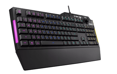 Tastierë ASUS RA04 TUF GAMING K1 - USB, e zezë
