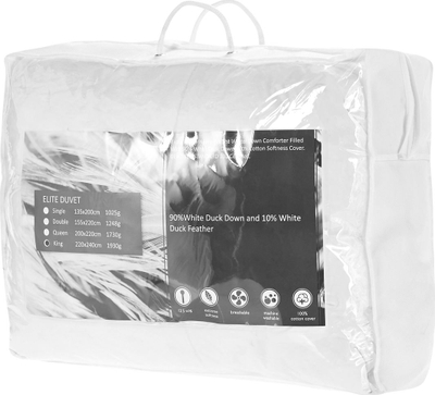 Jorgan Elite Duvet White Japara Cotton, 240x220cm, mbushje pupla rosash, i bardhë