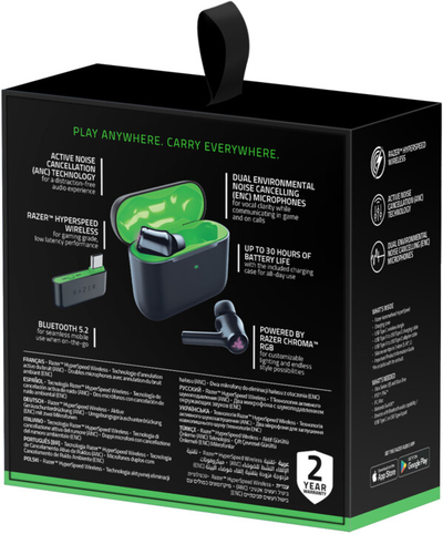 Dëgjuese Razer Hammerhead HyperSpeed ​​(Xbox Licensed), të zeza