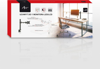 Mbajtëse Art Desk L-01 për monitor 13" - 27", e zezë