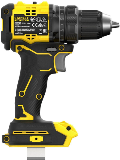 Makineri pa kabllo për vidhosje dhe shpim Stanley Fatmax SFMCD714D2T QW, 18V, 50Nm, e verdhë