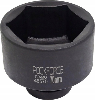 Kokë goditëse Rockforce RF-4858070, 1", 70mm, 6-këndëshe, e zezë
