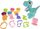 Set plasteline kreativo Feed the Dinosaur, 6 ngjyra, me lodër dinosaur, jeshil