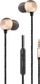 Kufje me kabllo 2GO 795962, in-ear, me mikrofon, ngjyrë ari