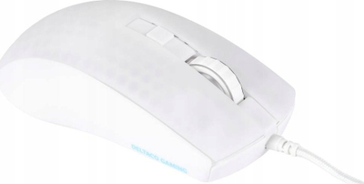 Гејминг глушец Deltaco Gaming WM87, 6200 DPI, 6 копчиња, бел проѕирен