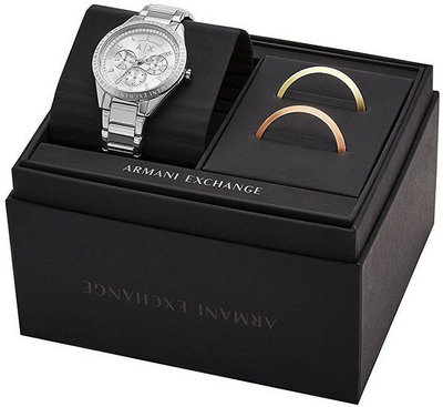 Set orë dore dhe dy korniza Armani Exchange Lady Giacomo AX7142SET