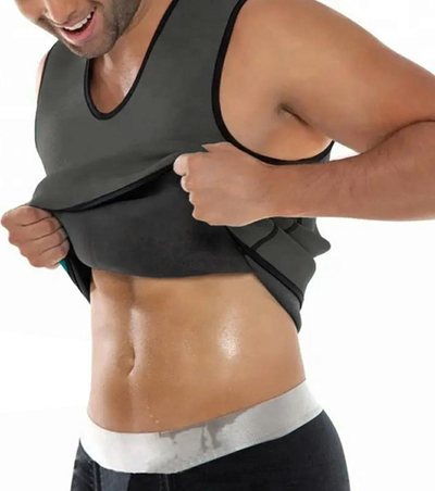 Bluzë neopreni për fitnes, për meshkuj, madhësia M, gri e zezë