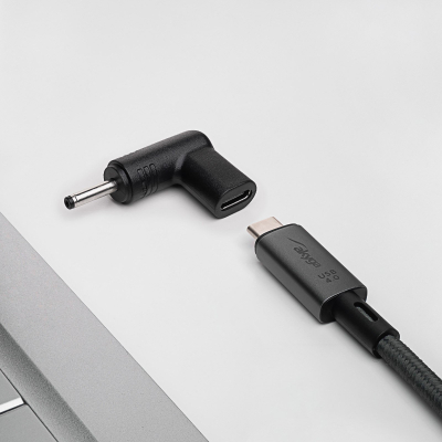 Adapter karikimi Akyga AK-ND-C06, USB-C në 3.0 x 1.0 mm, 100W, i zi