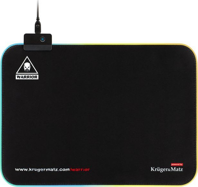 Mauspad Kruger & Matz Warrior, 25 x 35 cm, e zezë