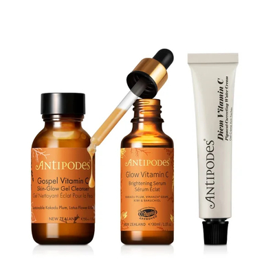 Set për fytyrë Antipodes, pastrues 50 ml + serum 30 ml + krem 15 ml