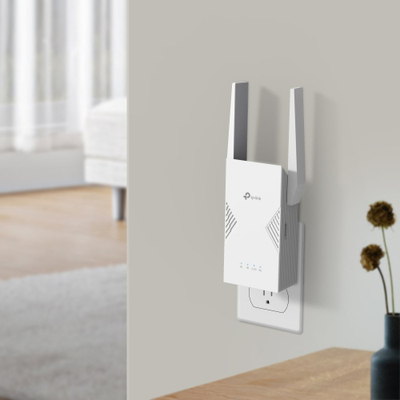 Access point TP-Link RE235BE, Wi-Fi 7, port 2.5G, i bardhë