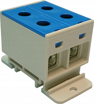 Terminal hekurudhor Incobex ZGX-2x35, 2 pole, 35mm², blu
