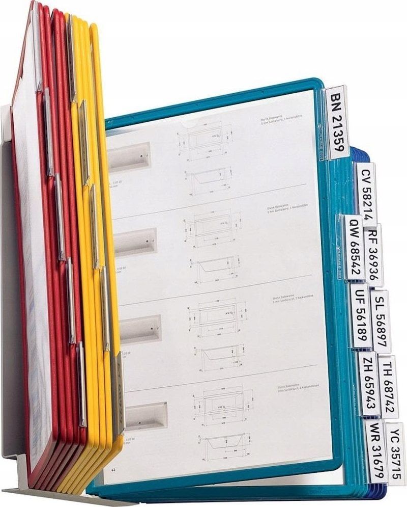 Sistem panelësh muri Durable VARIO WALL 20, A4, 20 panele, shumëngjyrësh