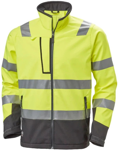 Xhaketë pune Helly Hansen Workwear ALNA 2.0 Softshell CL3, reflektuese, përmasë S, e verdhë me të zezë