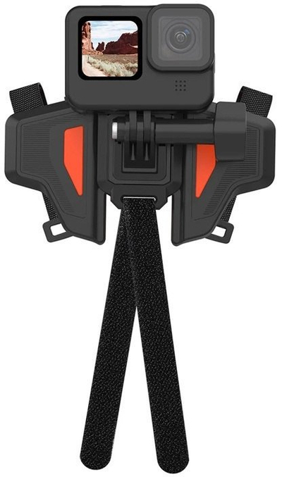 Држач за брада за мото кацига TELESIN, преклоплив, за GoPro DJI Insta360, црн