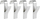 Varëse radiatori Wenko 81912500, set 4 copë, plastikë ABS, krom