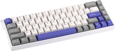 Тастатура со кабел AULA WIN68 HE Max, 65%, RGB, сива бела виолетова
