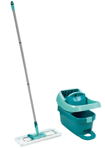 Set pastrimi Leifheit Profi XL me kosh dhe shtupë, 8 L kosh, brezit mikrofibër 42 cm, plastikë, e gjelbër