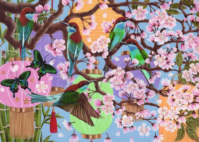Puzzle Ravensburger Cherry Blossom Time, 1000 copa, 70 x 50 cm, me ngjyra nga të gjitha