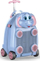 Kofra udhëtimi për kalamaj Pulio Building Blocks Plus 3D Elephant, me kuba ndërtimi, blu me rozë