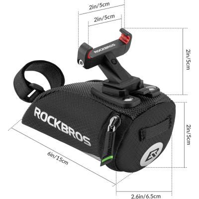 Çantë biçiklete Rockbros Handy Small C28, 0.2L, e papërshkueshme nga uji, e zezë