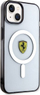 Mbrojtëse telefoni Ferrari Outline MagSafe për iPhone 14 Plus, transparente