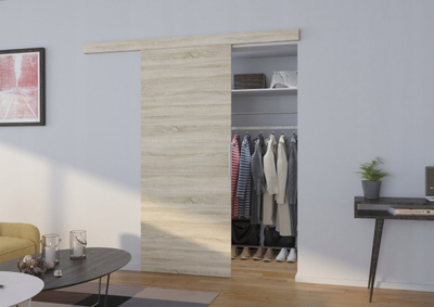 Derë rrëshqitëse ADRK Furniture Pixi 96, 96 x 205 cm, panel druri, dekor lis Sonoma
