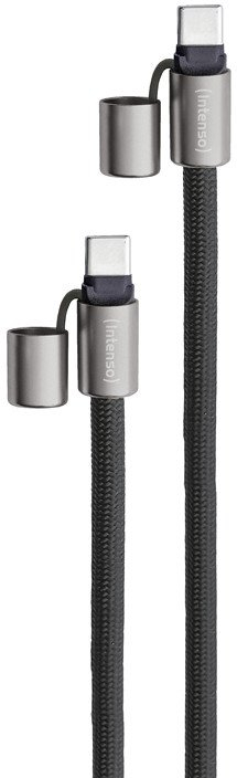 Kabllo USB C në USB C Intenso 7991000, 1.65m, lanyard, e zezë