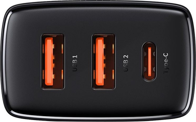 Karikues muri Baseus CCXJ-E01, 2x USB-A 1x USB-C, 30W, i zi