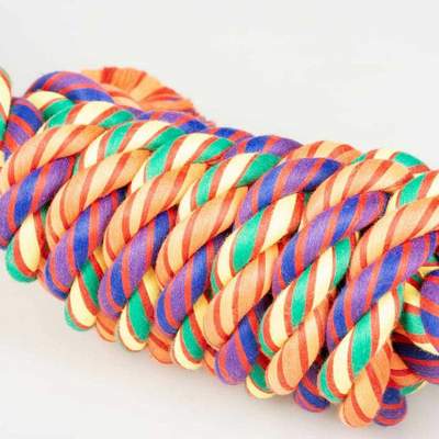 Lodër qenesh Duvoplus Cotton Rope, 2 nyje, pambuk, shumëngjyrëshe