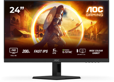Monitor AOC G4 24G4HRE, 23.8", Full HD, i zi me të kuqe