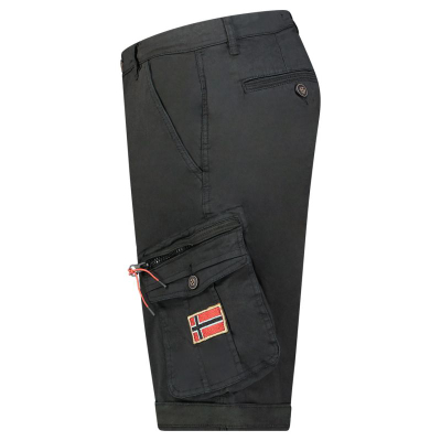 Панталони бермуди Geographical Norway Parento DB 317 M, regular fit, за мажи, црни
