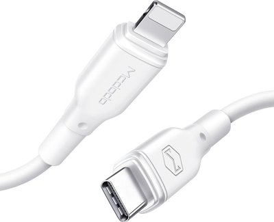 Kabllo karikimi Mcdodo PD, USB C në Lightning, 20W, e bardhë